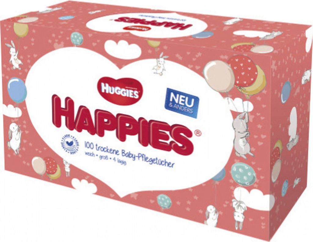Huggies trockene Baby-Pflegetücher, 100 Tücher Produktbild