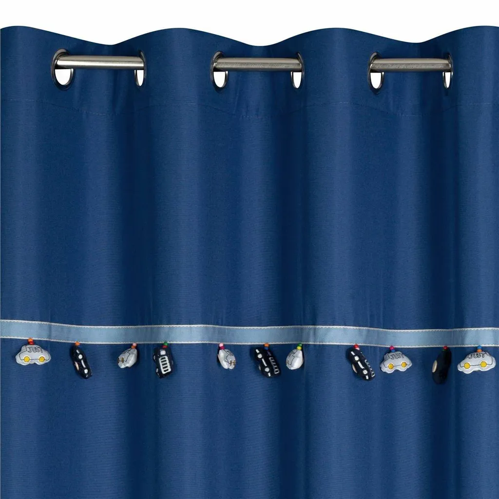 Rideau enfant voiture 140x250 cm bleu foncé pour obscurcir la chambre