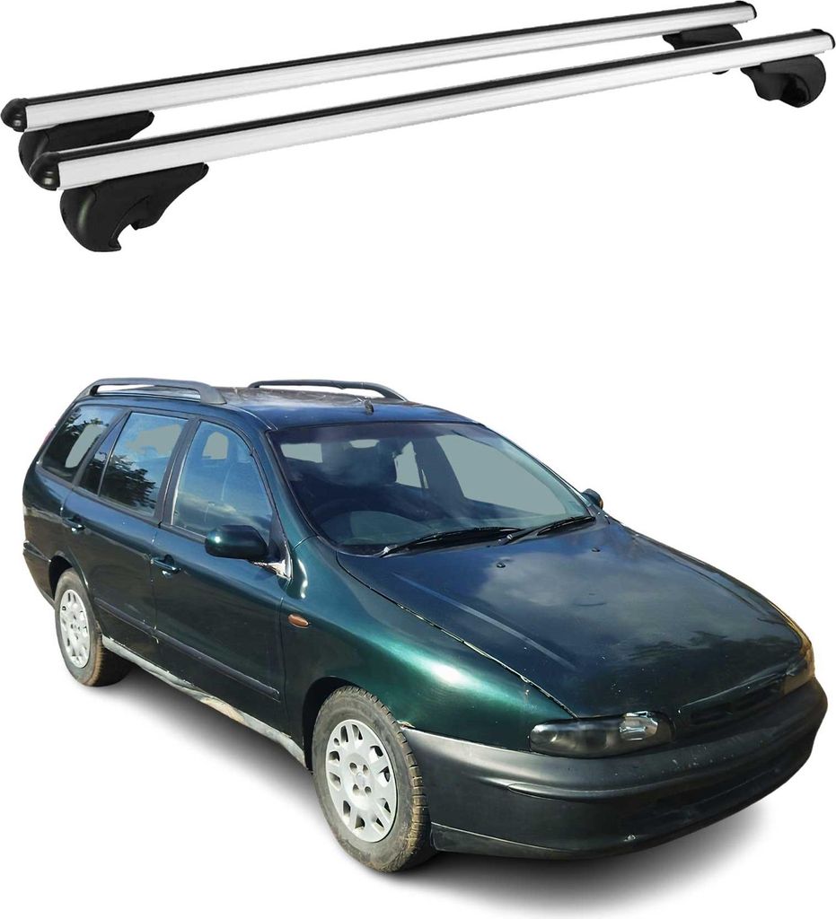 Dachträger Grundtäger für Fiat Marea Weekend 1996-2003 75kg Alu Silber 2 tlg