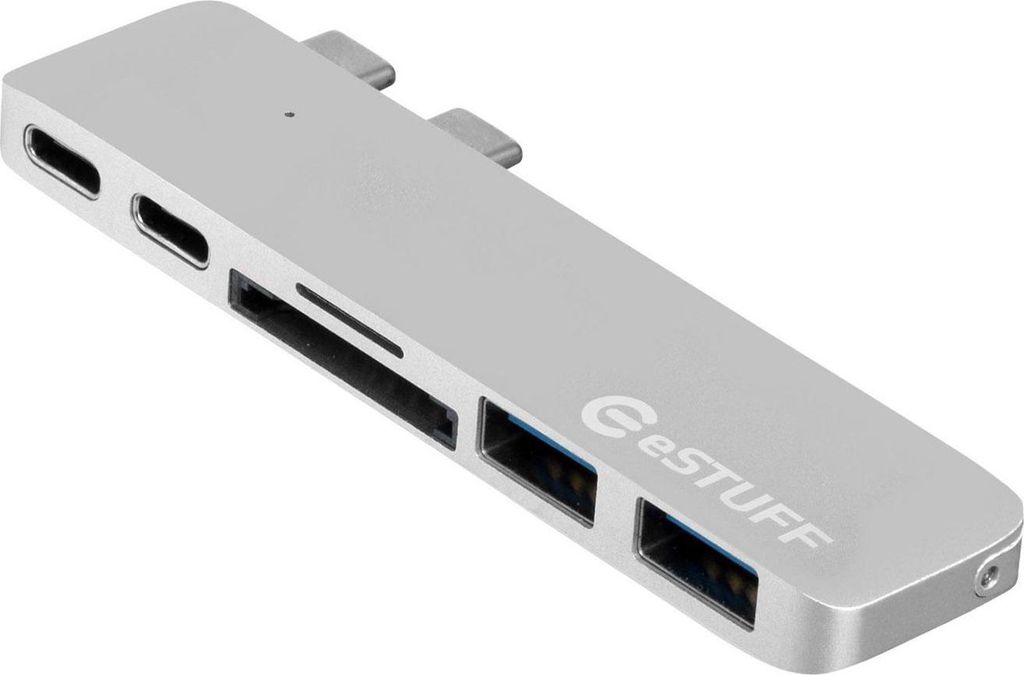 eSTUFF Silber HUB Thunderbolt 40Gb,5K MacBook PRO