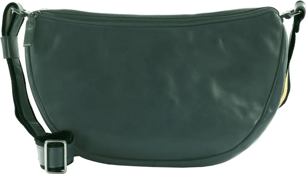 Petit sac bandoulière en cuir vert sapin modèle Caugio pour adulte