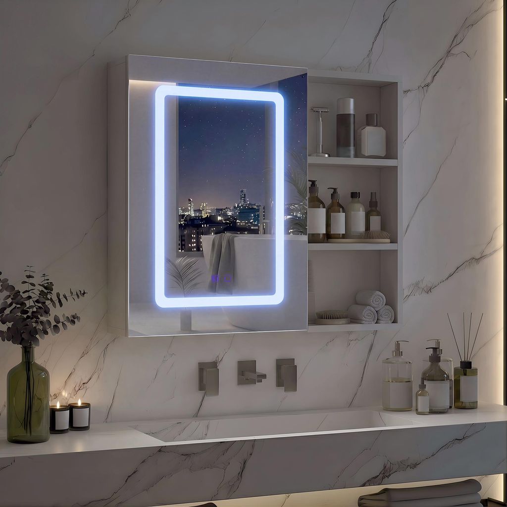 Zrkadlová skrinka Moonbite LED 60 cm s protizahmlievacou Obrázok produktu 