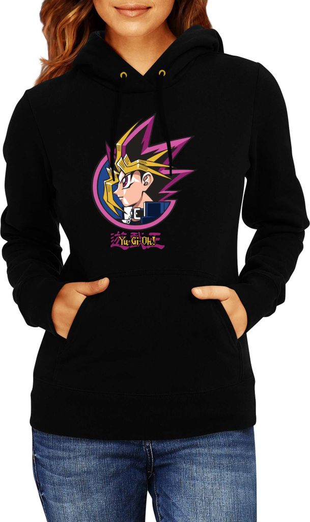 Damen Kapuzenpullover Japan Manga Anime Comics Yu Gi 016, Lady M / Schwarz