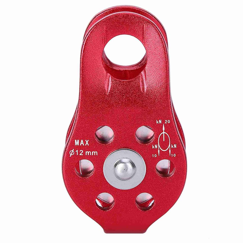 Aluminiumlegierung schwerer Seilscheibenscheibe Block Klettersicherheitsausrüstung (rot)