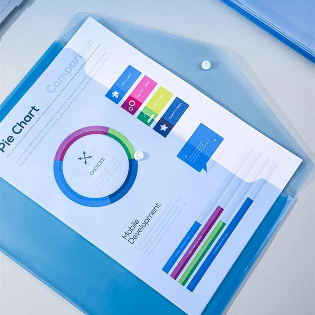Rangement documents A4 pack de 30 pochettes transparentes de bureau - 7