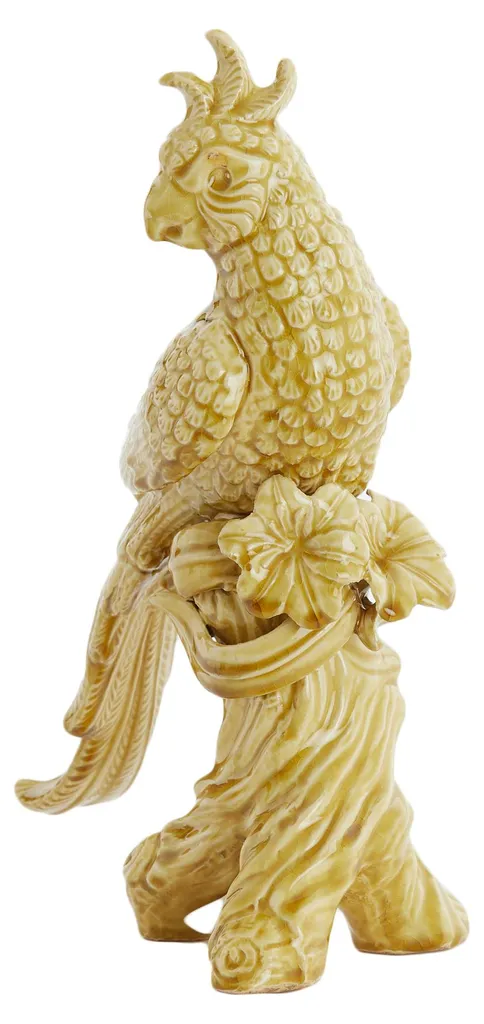 Statue oiseau en céramique ocre 39cm - Objet de décoration intérieure