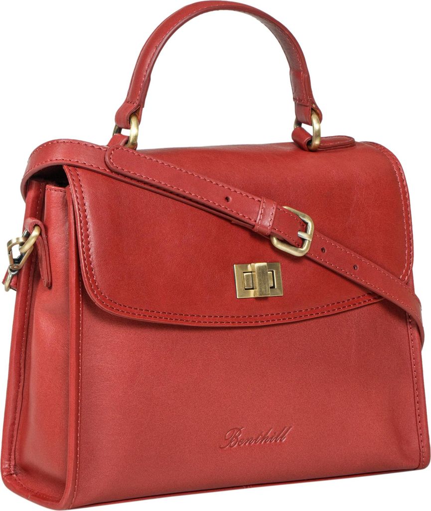 Benthill Handtasche Damen Leder Klein | Henkeltasche aus hochwertigem Rindsleder | Schultertasche Vintage | Frauen Tasche