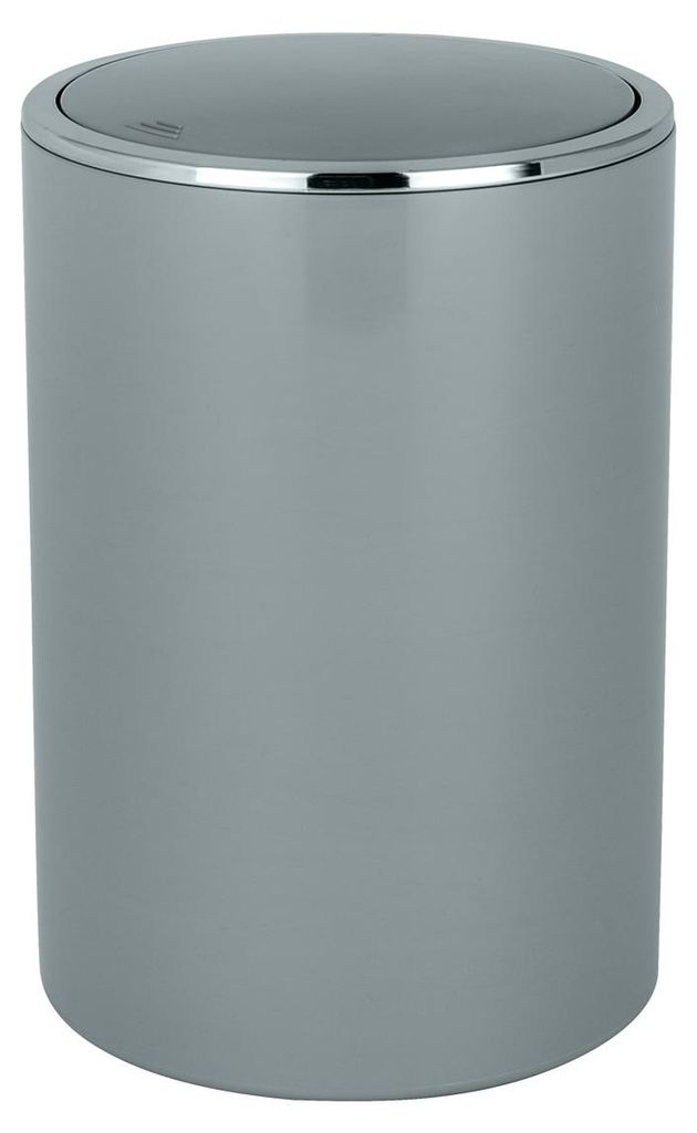 WENKO Abfall Eimer Inca grey 5 L Schwingdeckel Müll Produktbild 