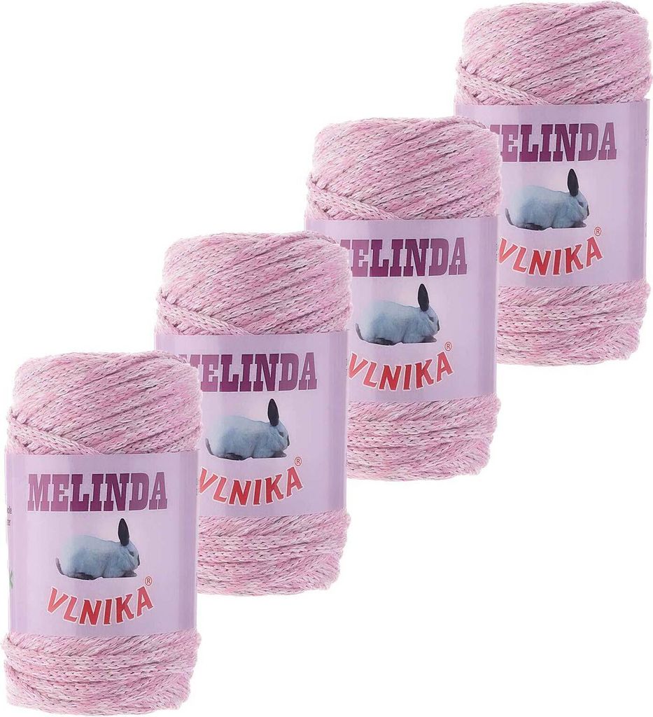 4 x 250g Strickgarn Melinda mehrfarbig Strickwolle Baumwollmischgarn Wolle