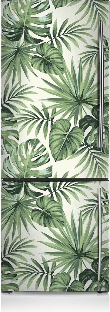 Kühlschrankmagne Kühlschrank Magnetfolie Dekoration 70x190 cm - Tropisches Muster