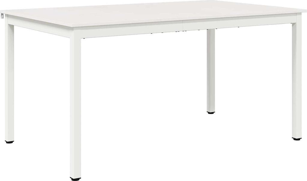vidaXL Esstisch Weiß 150 x 90 x 75 cm Massives Kiefernholz