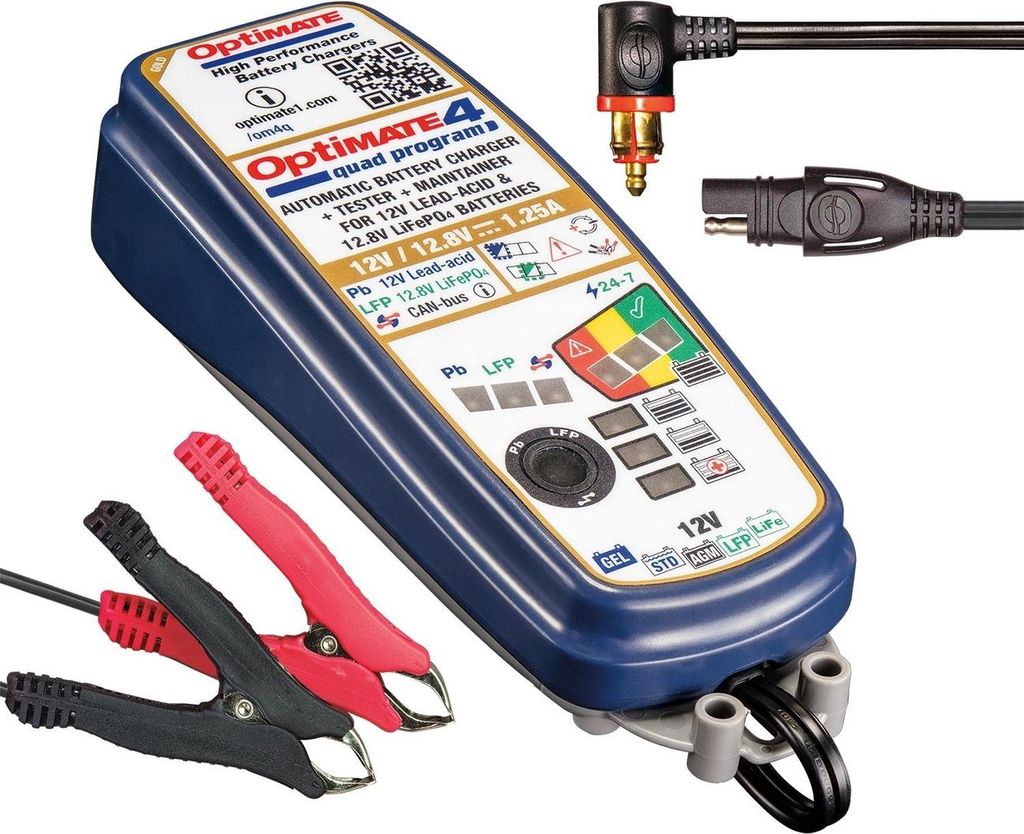 Tecmate Batterieladegerät Optimate 4 Quad-Programm. Produktbild 