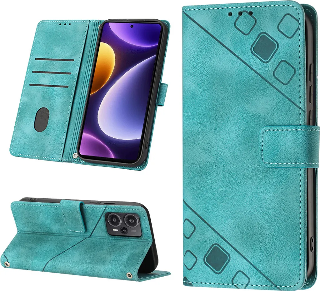 Custodia Portafoglio Xiaomi Poco F5 / Redmi Note 12 Turbo Verde Pelle