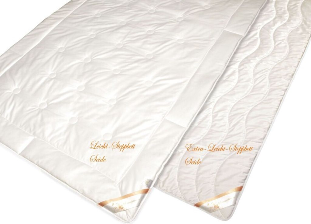 Seiden Silk-wash Sommer Bettdecke - Leicht Steppbett - Garanta Silk wash 155x220 cm