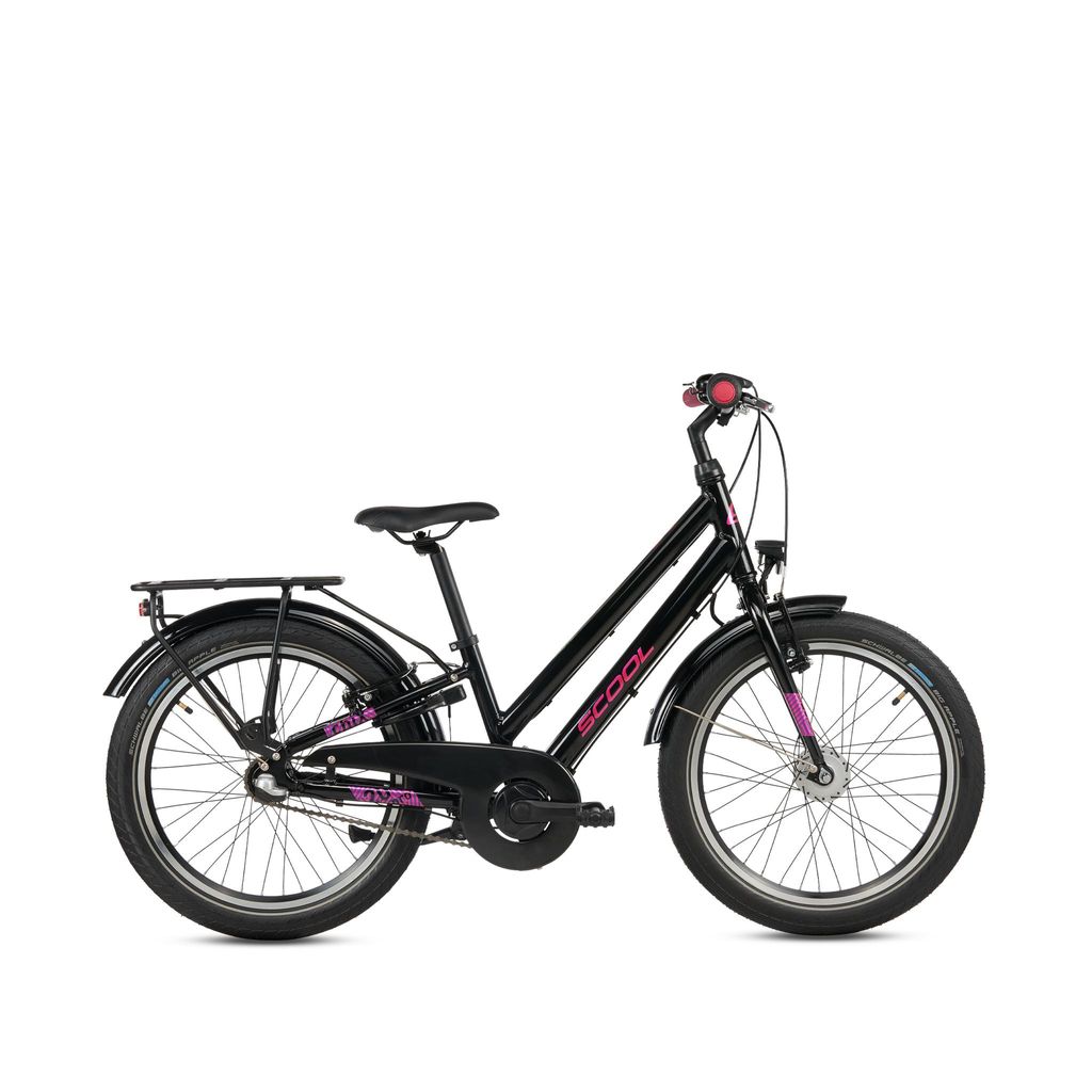 20 Zoll Kinderfahrrad, 3-Gang, Mädchenfahrrad, S’COOL chiX pro, ab 6–9 Jahre, 115–130 cm, Orange/Pink