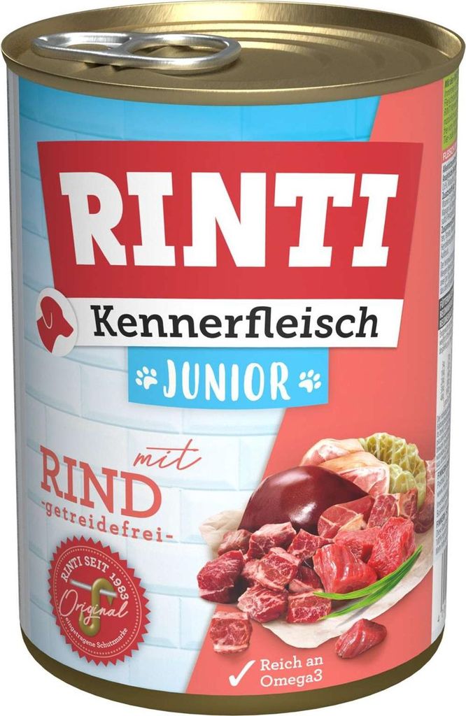 Rinti - Kennerfleisch Junior 12x400g | Rind