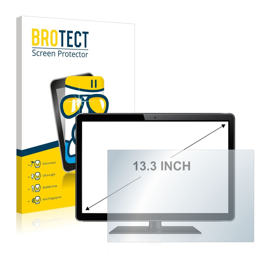 BROTECT Panzerfolie für Industrie-Monitore mit 33.8 cm (13.3 Zoll) Displays 270 x 203 mm Schutz Glas Display-Folie