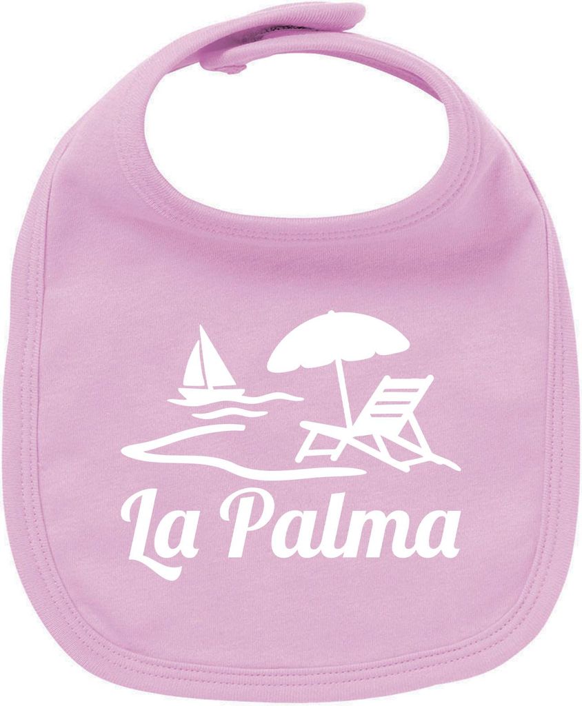 Huuraa Unisex Babylatz La Palma Inselmotiv Spanien Geschenk Babypink Baumwolle La Palma Mitbringsel