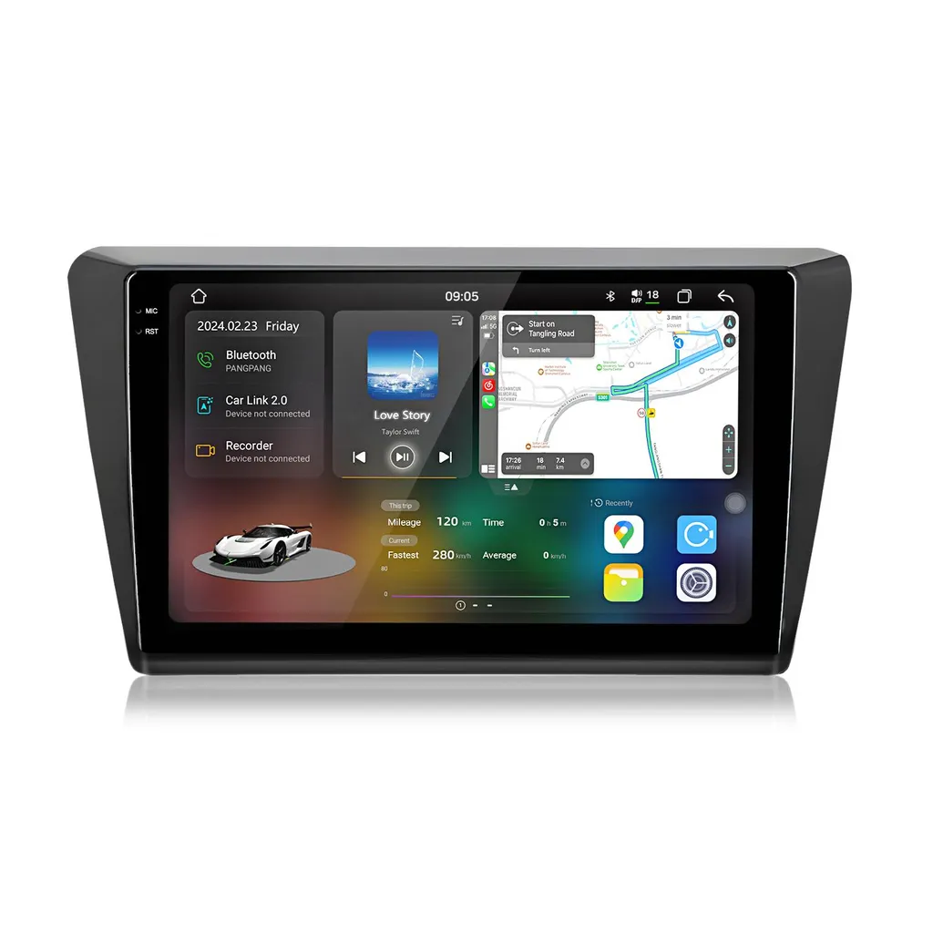Autoradio Android 15 pour Skoda Rapid Spaceback 2012-2020 GPS 256Go