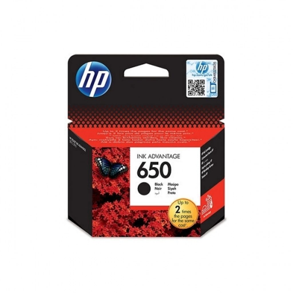 HP 650 Černá originální inkoustová kazeta Advantage, Obrázek produktu 