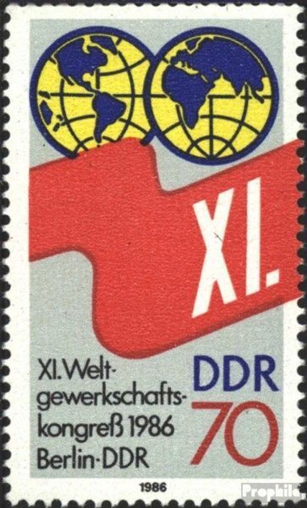 Briefmarken DDR 1986 Mi 3049 (kompl.Ausg. postfrisch Weltgewerkschaftskongreß