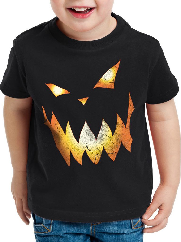 style3 Kürbiskopf Halloween Kinder T-Shirt