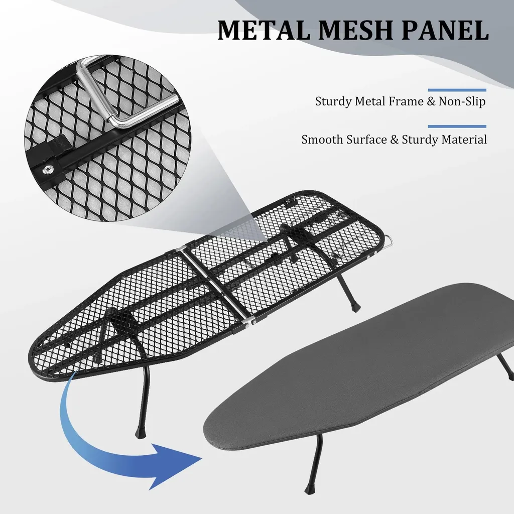 Table à repasser pliable grise : la solution gain de place pratique
