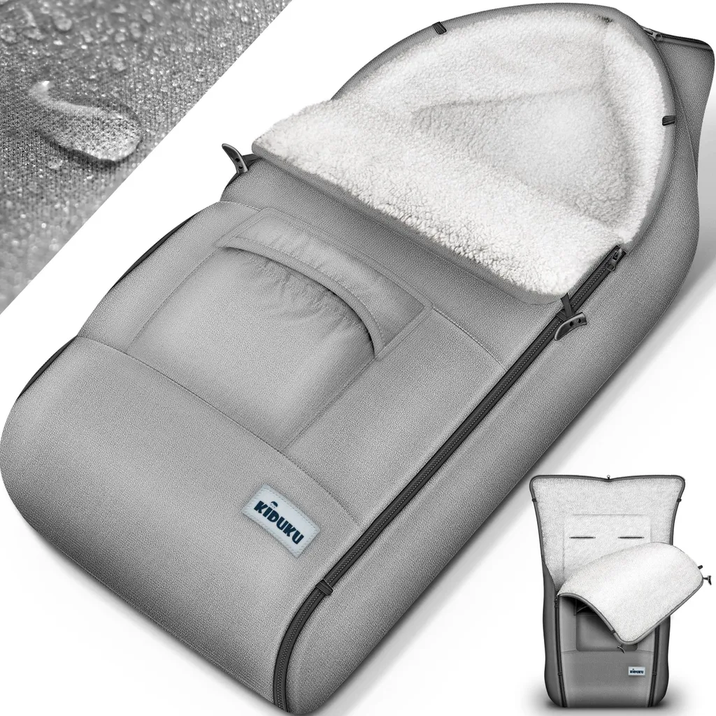 Chancelière Bébé Imperméable et Coupe-vent avec Doublure Chaude Hiver
