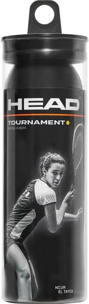 Balles de Squash Head Tournament Syd Noir Haute Résistance 3 Pièces