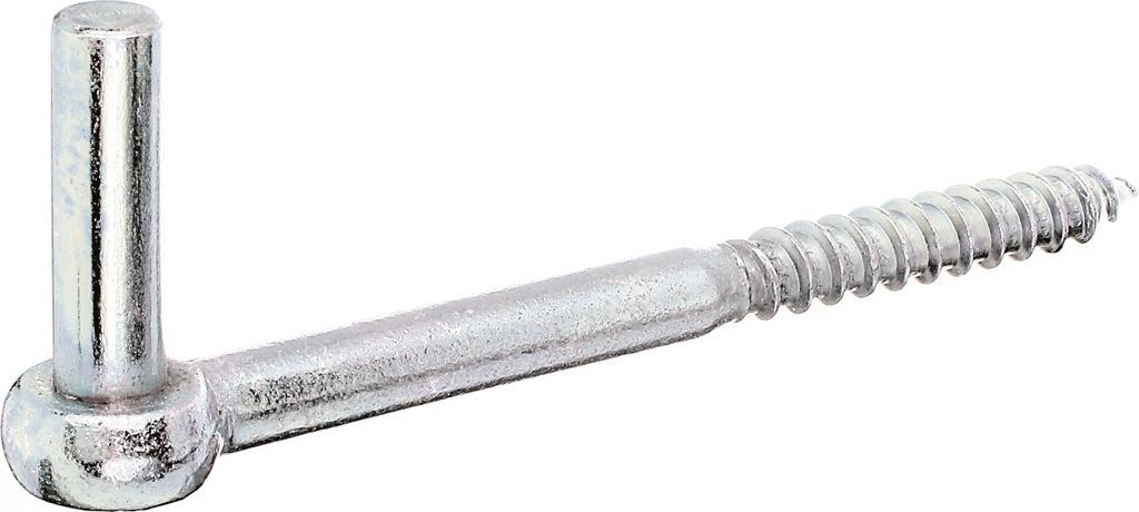 Alberts Kloben zum Einschrauben | J-Haken, mit angeschnittenem Gewinde | galvanisch gelb verzinkt | Dornmaß Ø13 mm | Länge 165 mm | 3er Set