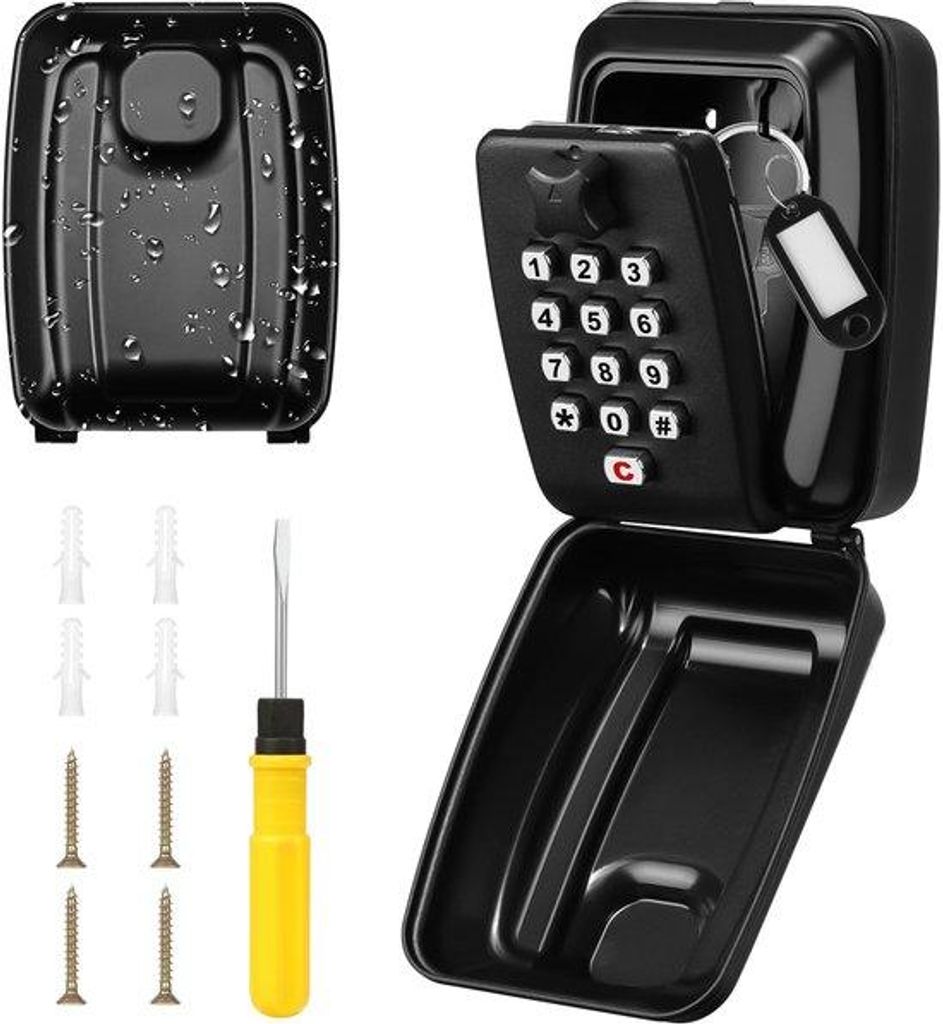 Nástěnný trezor – 12místná číselná kombinace – vodotěsný a Obrázek produktu 