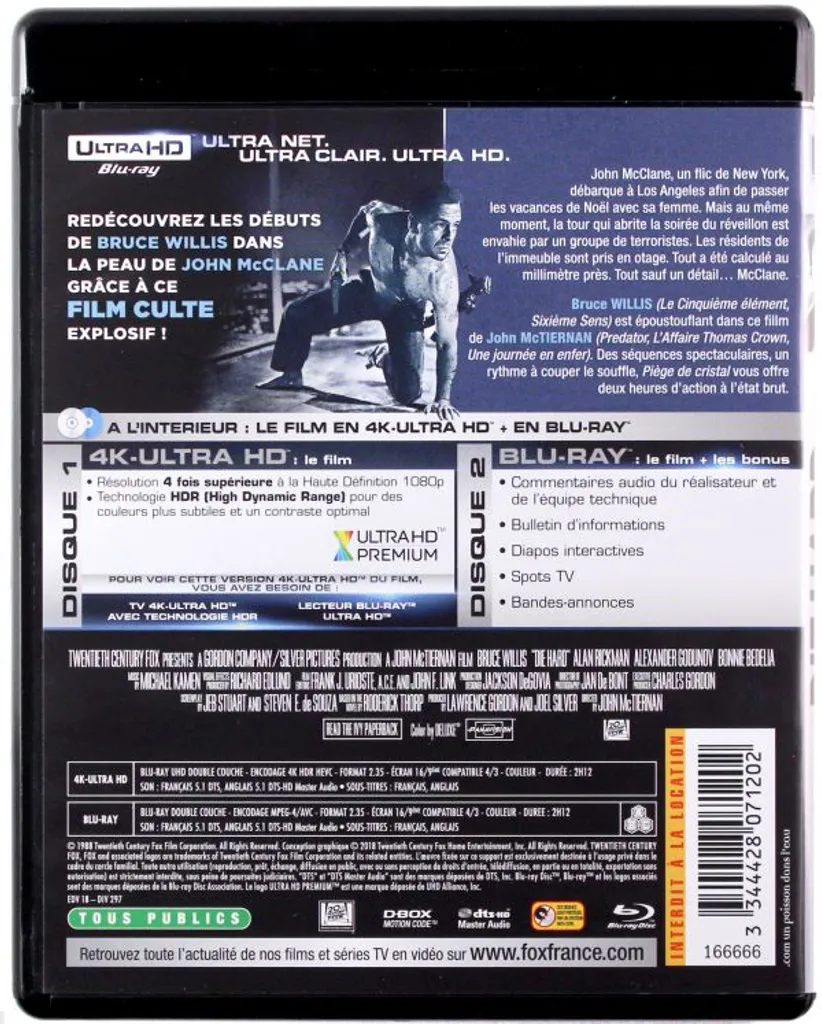 Film Blu-Ray 4K Die Hard boîtier édition spéciale deux disques - 2