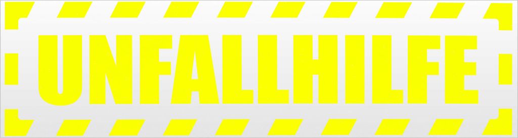 Kiwistar Unfallhilfe gestreift Magnetschild Schild magnetisch - 30cm Neongelb - Magnetfolie für Auto PKW Kfz