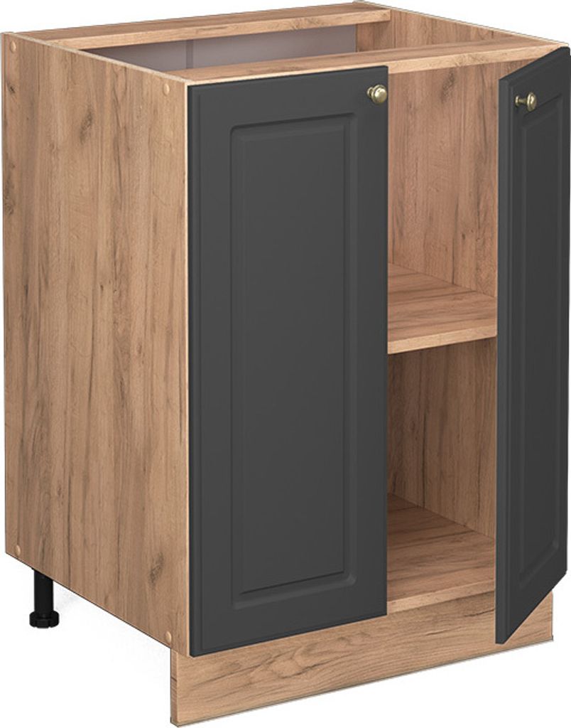 Küchenunterschrank Vicco Fame-Line Anthrazit-Gold 60 cm , AP Marmor, Model 45979