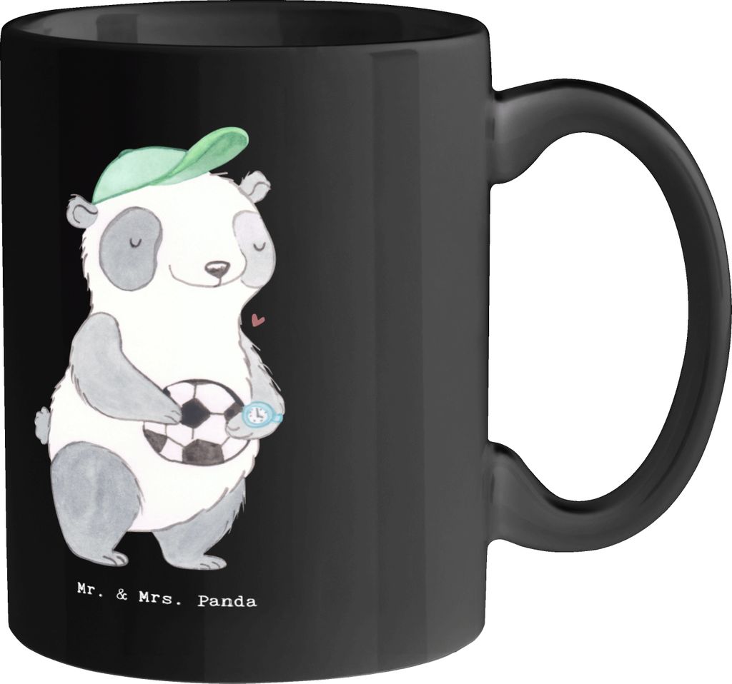 Mr. & Mrs. Panda Becher Fußballtrainer Einzigartig - Schwarz - Geschenk, Trainer, Berufspassion, Kaffeebecher, Tasse, Henkelpott, Geschenkidee, Fu...