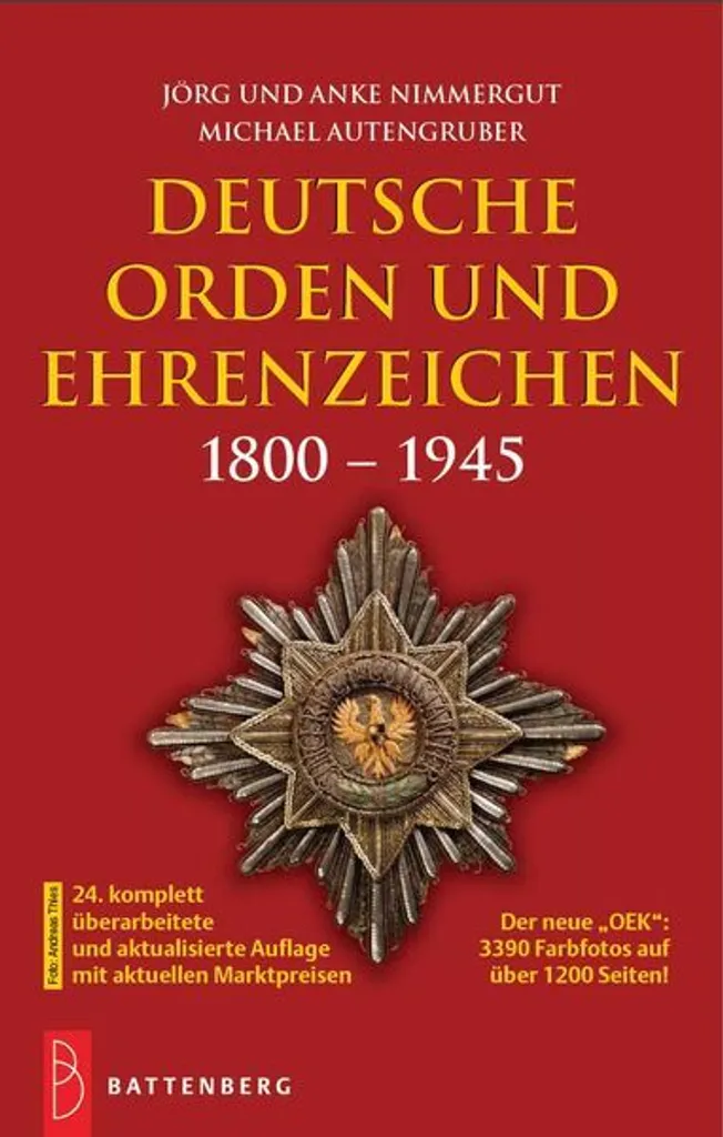 Livre de Collection Deutsche Orden und Ehrenzeichen 1800-1945 Illustré