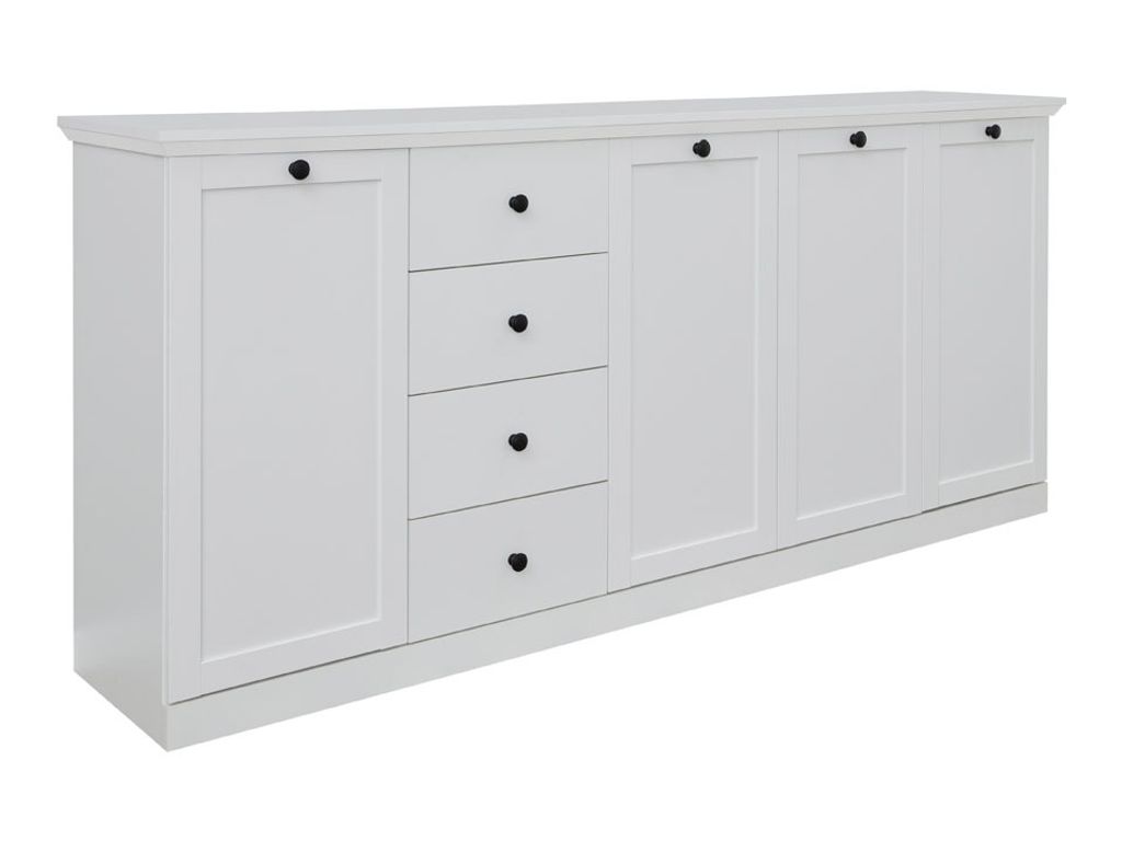 Brax Sideboard 4 Türen und 4 Schubladen, weiss.