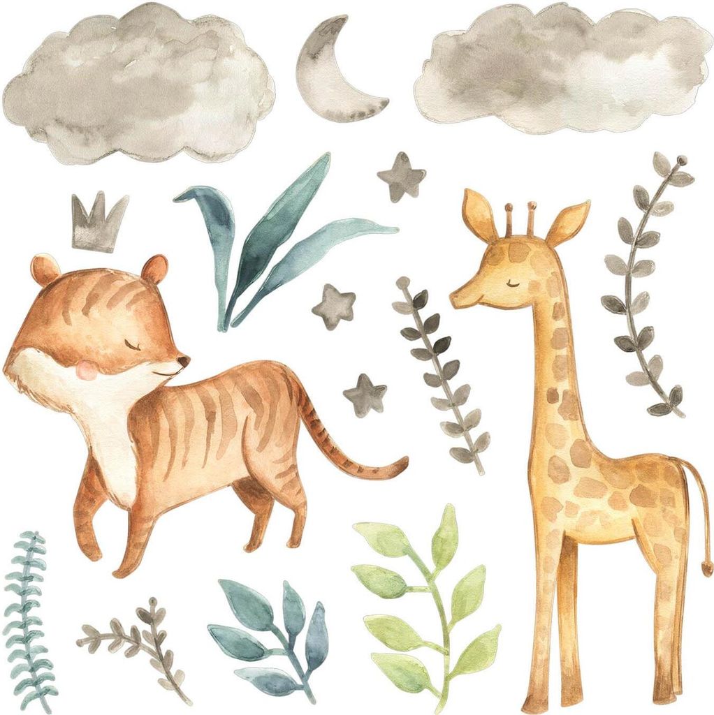 Wandaufkleber Kinderzimmer – Wandsticker für Baby & Kinder – Selbstklebende Wanddekoration – Abnehmbar ohne Rückstände – Deko für Mädc...