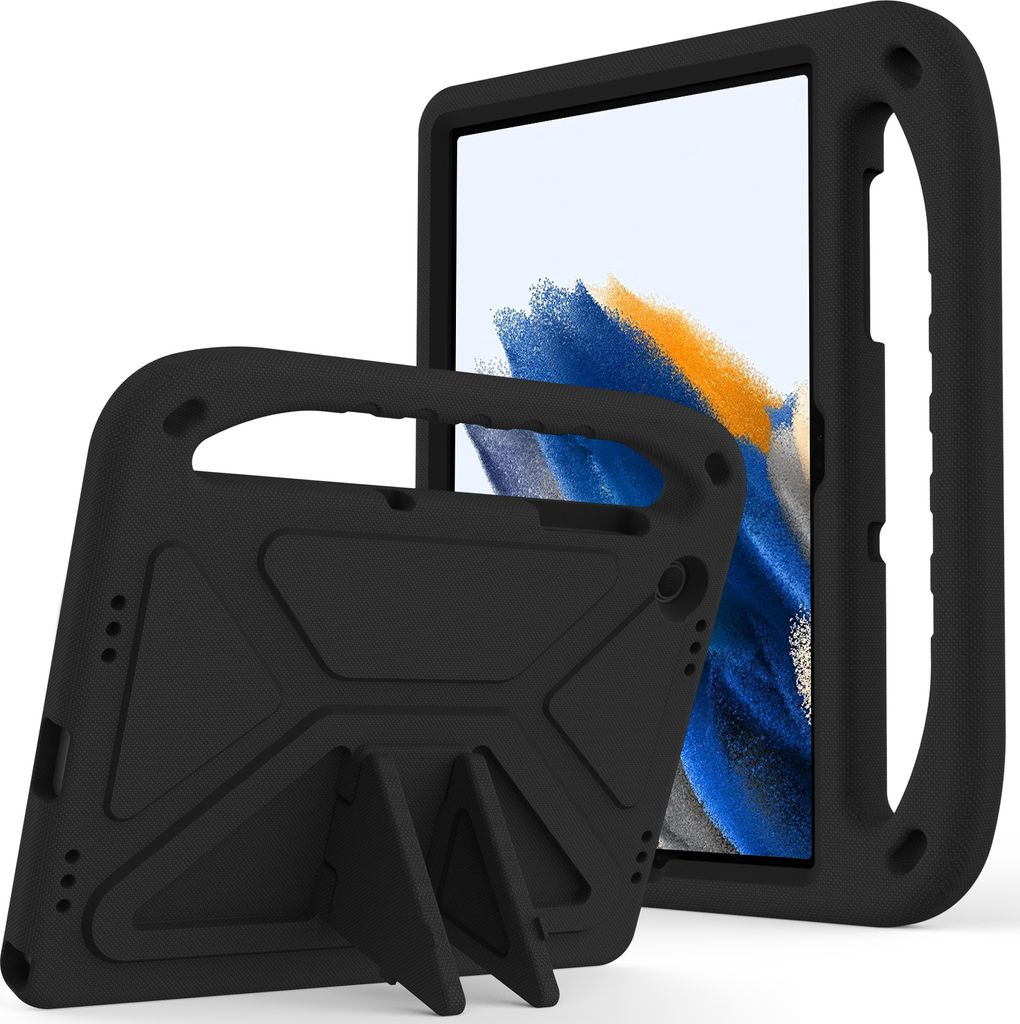 Hülle für Samsung Galaxy Tab A11 Plus/ A11+ 11" 2025, Leichte Stoßfeste Eva Kinder Schutzhülle mit Griff und Faltbarem Ständer Schwarz