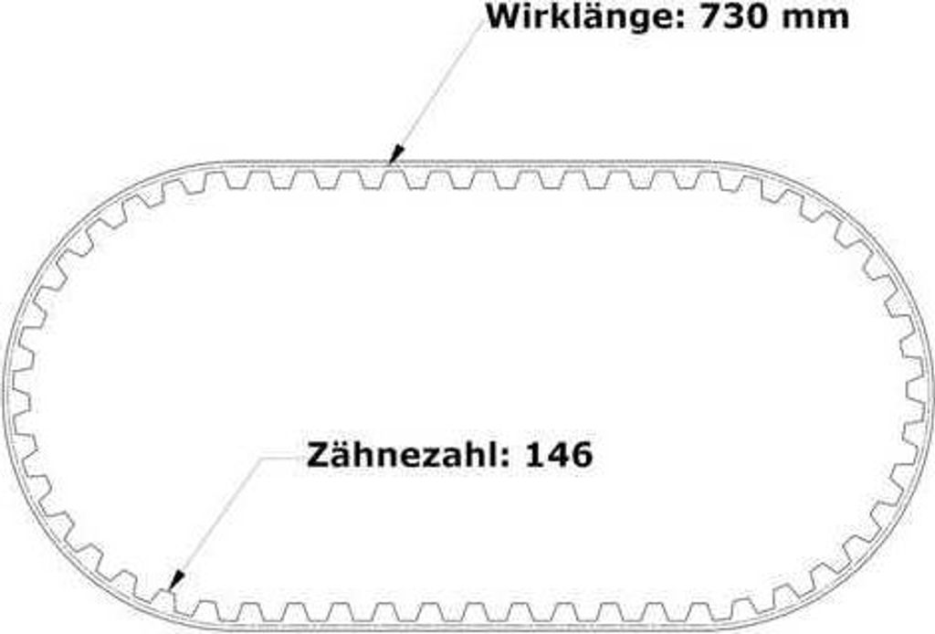 Zahnriemen 90 S5M 730 (9 mm Breit)