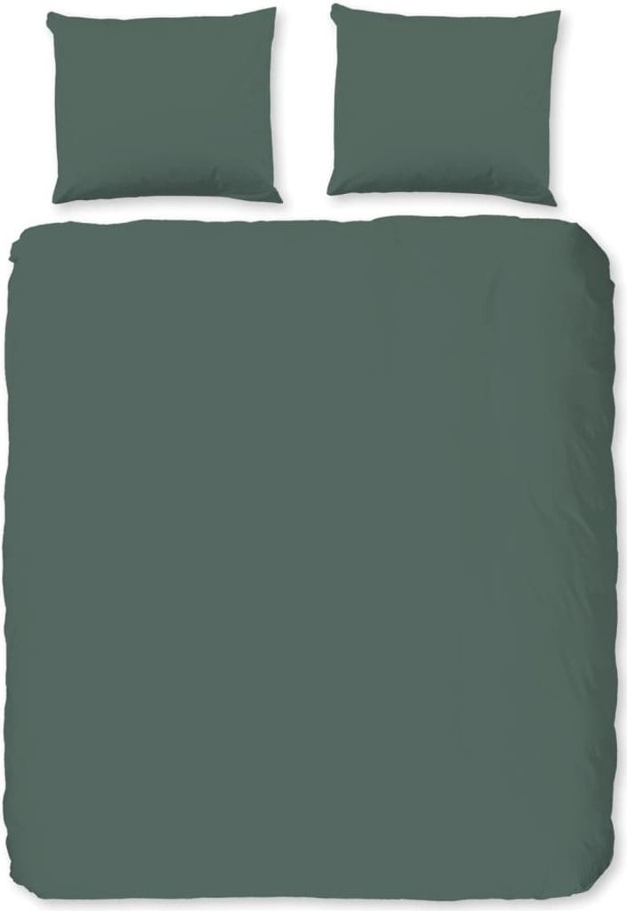 Good Morning Bettwäsche-Set Uni 200x200/220 cm Olivgrün