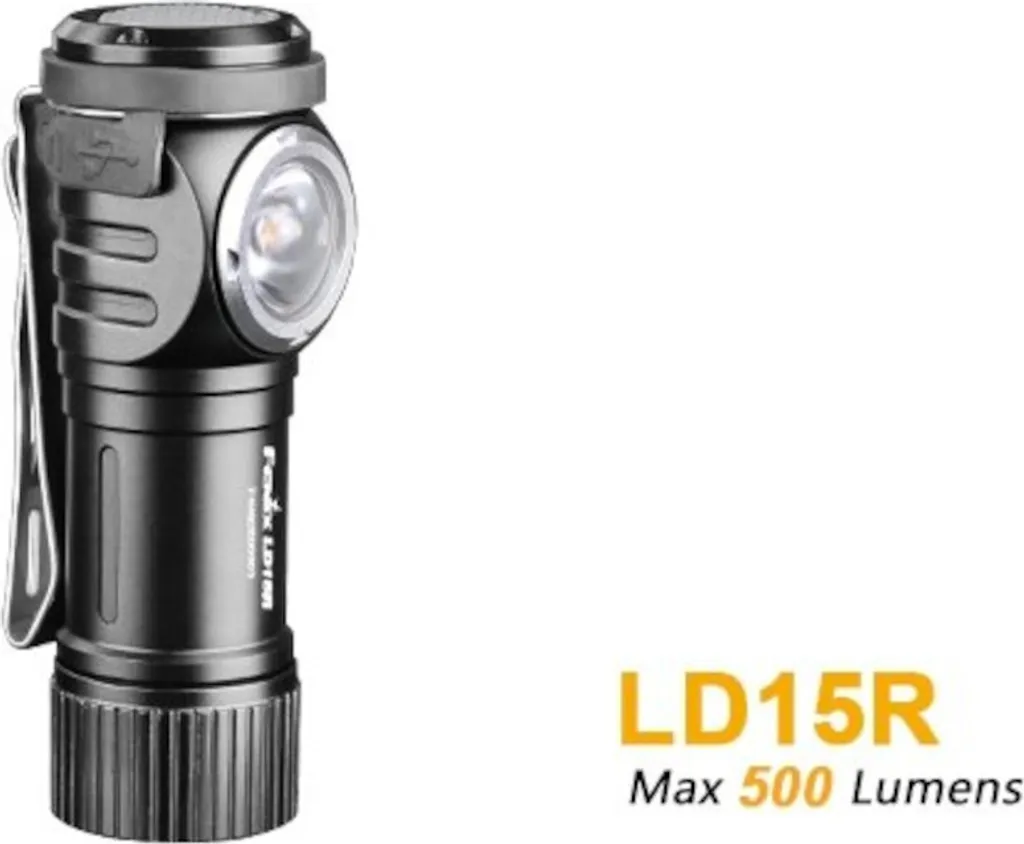 Lampe frontale et torche coudée Fenix LD15R 500 Lumens rechargeable noir