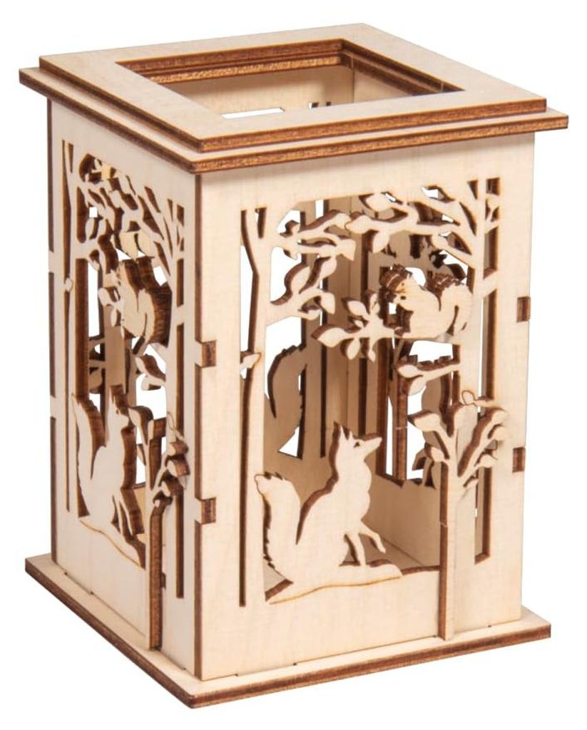 Rayher Lanterne de table Forêt 8,5 x 8,5 x 11,7 cm Bougie Image du produit 