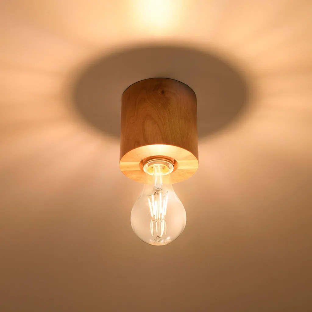 Lampada Cubo Legno SALGADO Sollux | Stile Industrial Loft E27 10cm - 13