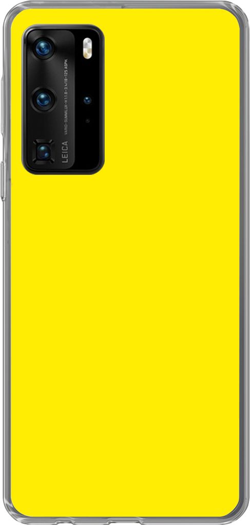 MuchoWow Handyhülle Schutzhülle Hülle für Telefoonhoesje Huawei P40 Pro Gelb - Zitrone - Neon - Farben Silikon Softcase Handy Hülle - Schutz