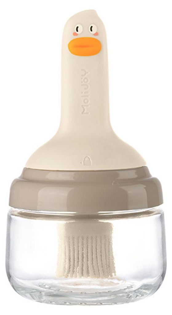 Ölpinsel mit Flasche, hitzebeständiger Silikonpinsel, niedlicher Entenpinsel und Flasche zum Grillen, Kochen, Backen, Barbecue und Campen