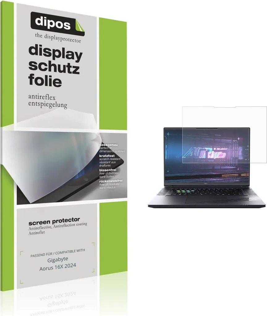 Protecteur d'écran mat pour Gigabyte Aorus 16X 2024 - Film dipos x2