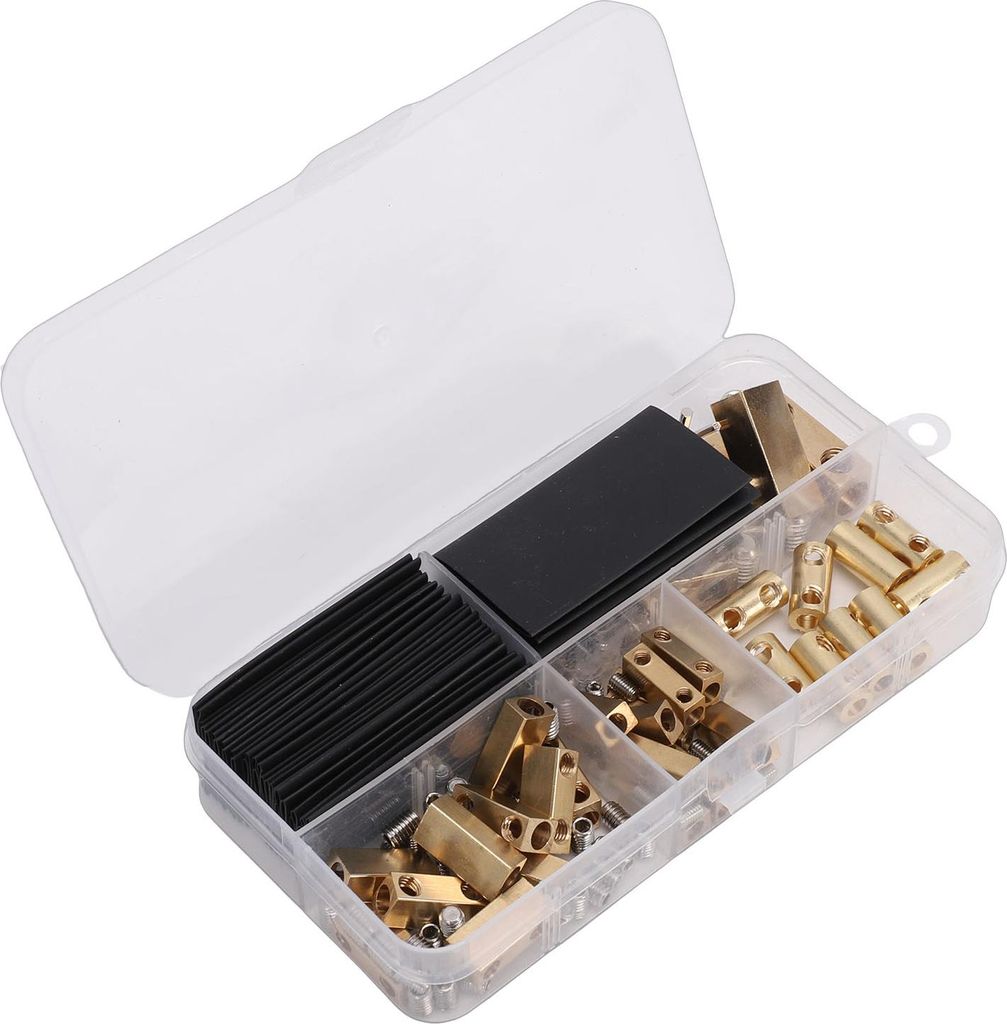 Drahtverbinder-Muttern-Set, 35-teilig, 5, 10, 12 AWG, Schraub-Schnellverdrahtungsanschlussklemme mit 70 Schrauben, 35 Schrumpfschläuchen, 3 Schrau...