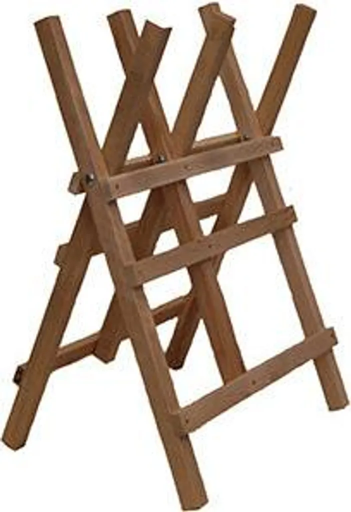 Tréteau de sciage ergonomique en bois massif avec 3 supports larges