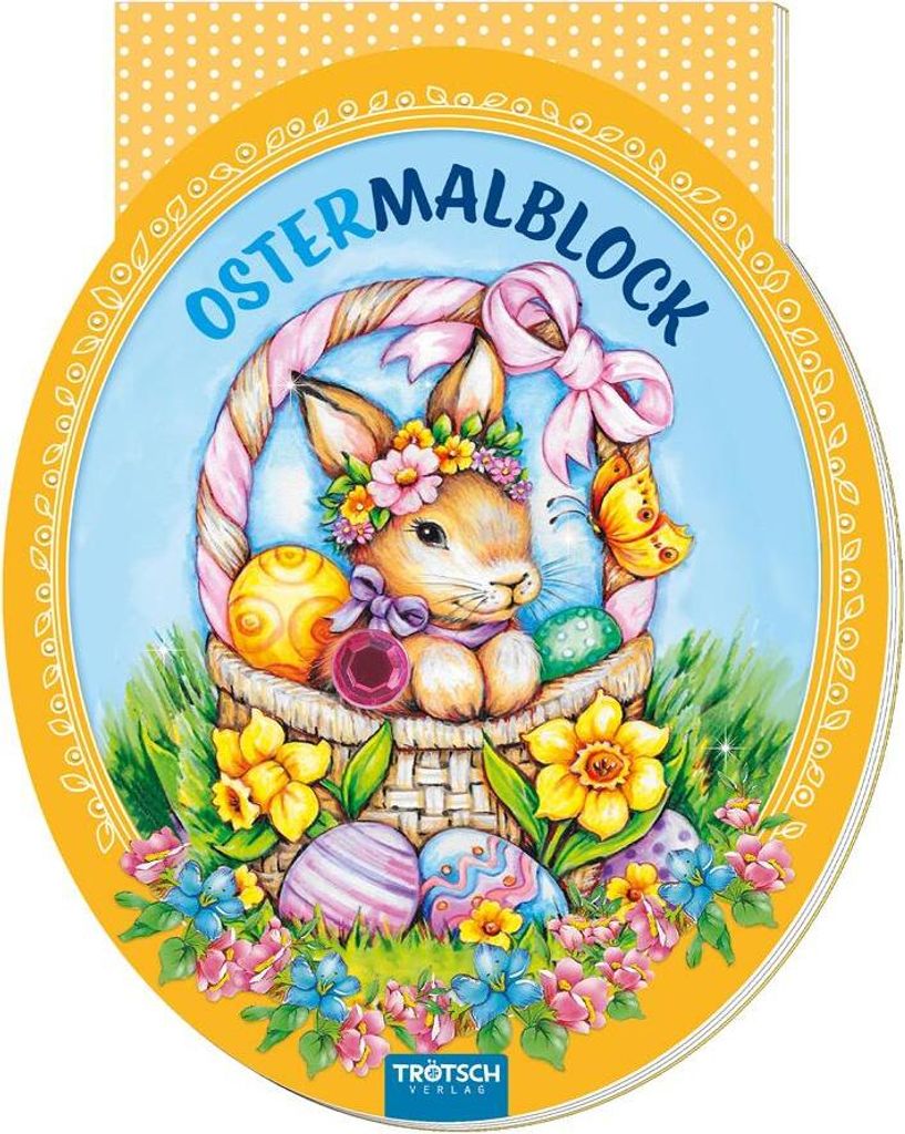 Trötsch Ostermalblock mit Glitzerstein